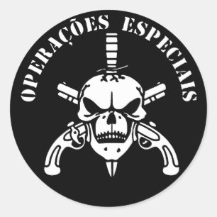 Sticker Rond Nouveau corps d'élite de la mort de Bope Brésil
