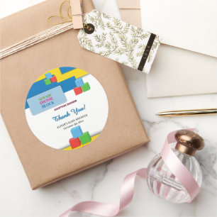 Sticker Rond Nouveau Enfant Sur Le Baby shower D'Adoption Par B