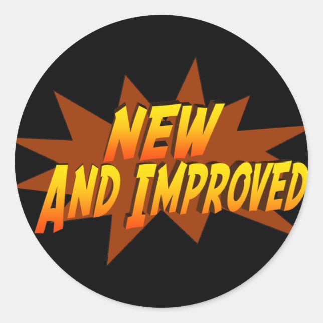 Sticker Rond Nouveau et amélioré (Devant)