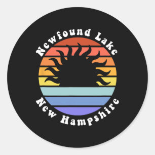 Sticker Rond Nouveau lac New Hampshire Lever de soleil Vacances