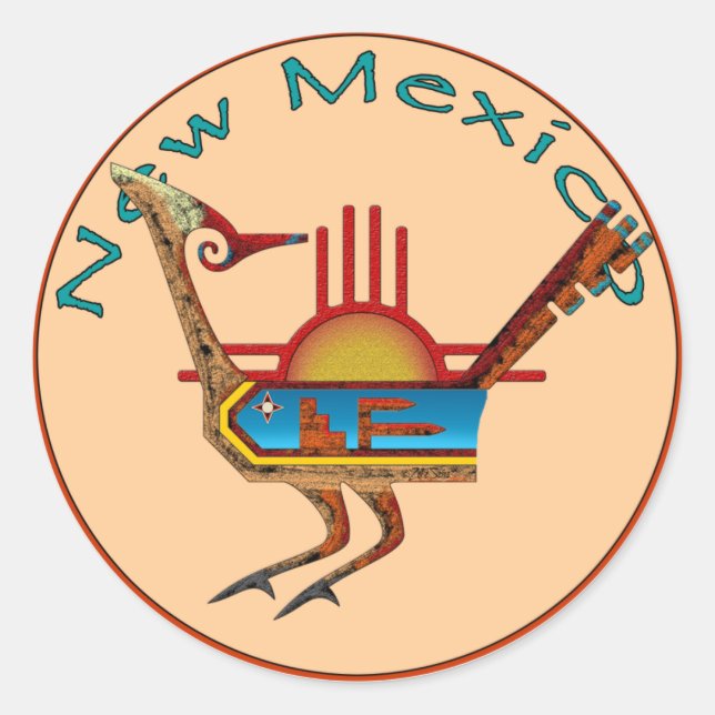 Sticker Rond Nouveau-Mexique (Devant)