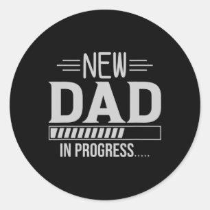 Sticker Rond Nouveau papa en devenir futurs pères