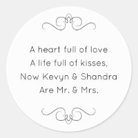 Nouveau poème M. et Mme Mariage Kisses
