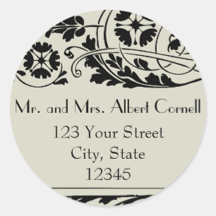 Sticker Rond Nouveau sceau d'enveloppe d'adresse de retour