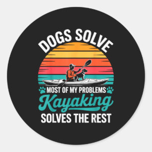 Sticker Rond Nouveauté de kayak pour hommes femmes kayakiste ka