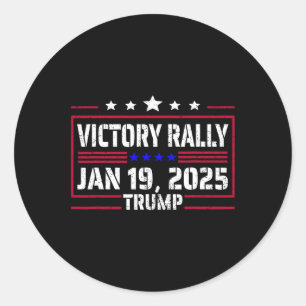 Sticker Rond NOUVEAUTÉ ! Rassemblement victorieux de Trump Hist