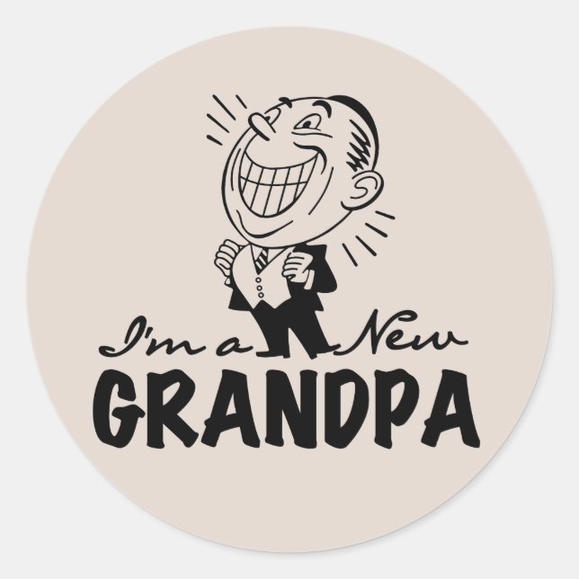 Sticker Rond Nouveaux T-shirts et cadeaux de sourire de (Devant)