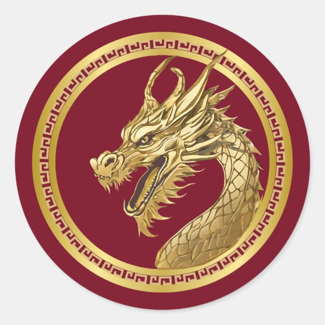 Sticker Rond Nouvel An 2024 Fête de la Réveillon - Nouvel An Ch (Devant)