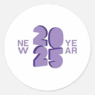 Sticker Rond Nouvel An 2025