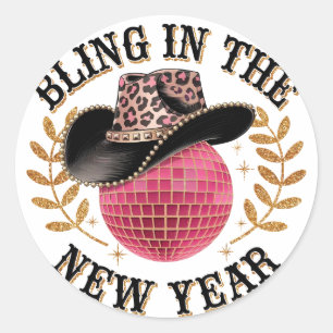 Sticker Rond Nouvel An 2025