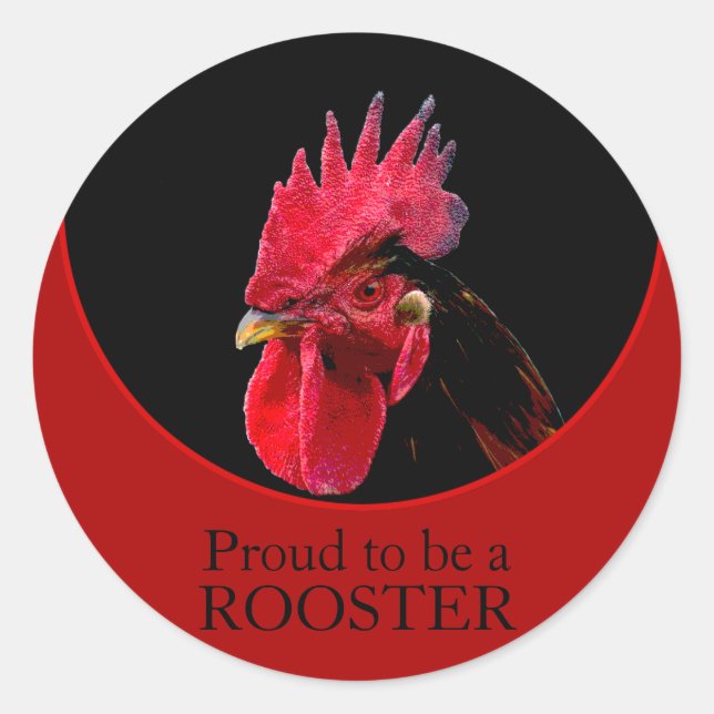 Sticker Rond Nouvel An chinois 2017 Anniversaire Zodiac Rooster (Devant)