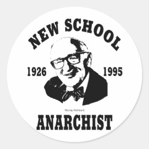 Sticker Rond Nouvel anarchiste  --  Murray Rothbard