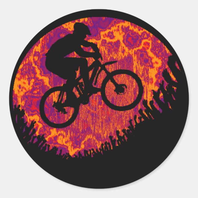 Sticker Rond Nouvel éclat de vélo (Devant)