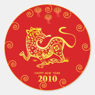 Sticker Rond nouvelle année chinoise 2010