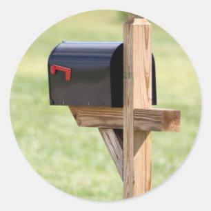 Sticker Rond Nouvelle boîte aux lettres d'adresse