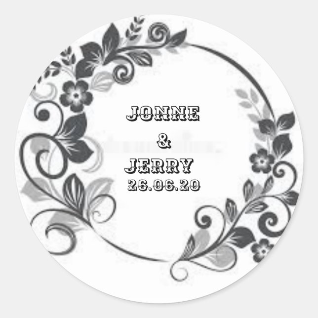 Sticker Rond Nouvelle conception classique d'autocollants ronds (Devant)