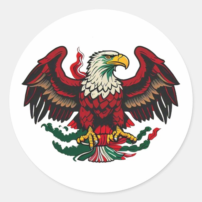 STICKER ROND NOUVELLE CONCEPTION EAGLE (Devant)