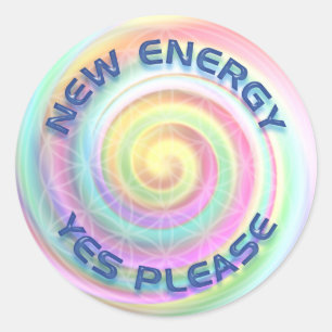 STICKER ROND NOUVELLE ÉNERGIE - OUI S'IL VOUS PLAÎT
