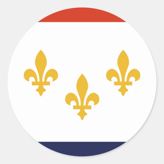 Sticker Rond Nouvelle-Orléans, Louisiane, États-Unis (Devant)