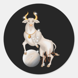 Sticker Rond Nova Taurus Venus Zodiac