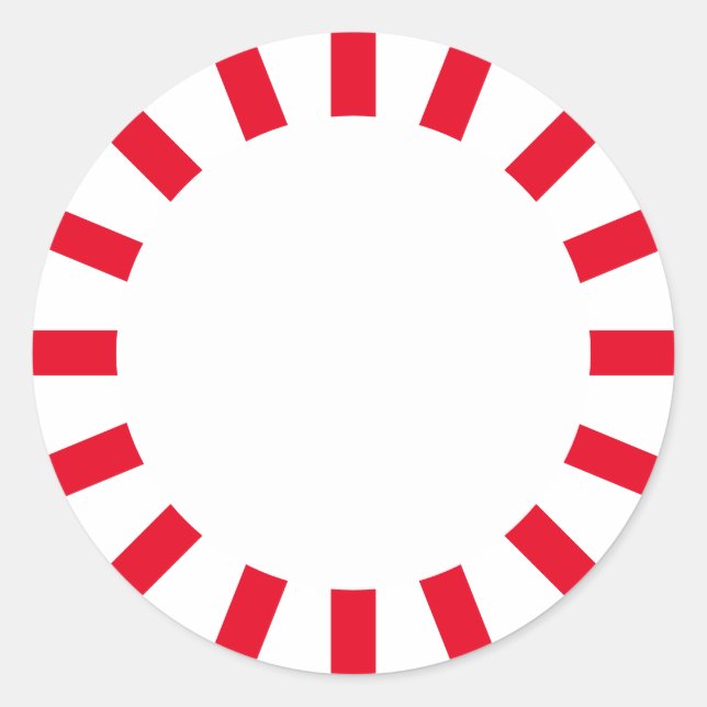 Sticker Rond Novelty Red et White Pepperment Candy (Devant)