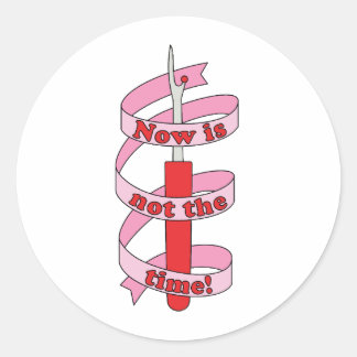 Sticker Rond "Now Is Not the Time" Cuivre et ruban