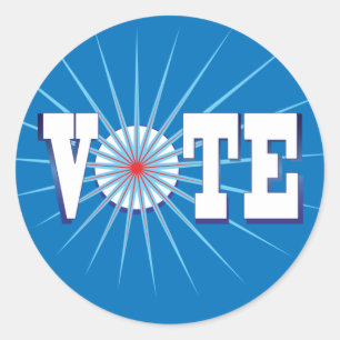 Sticker Rond NowPower • VOTE ! Autocollants, bleus