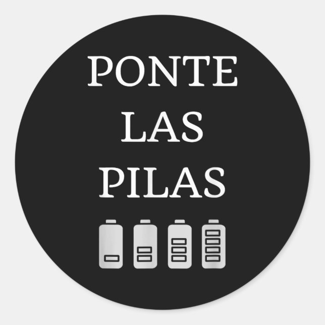 Sticker Rond Nte Las Las Spanish Saying Motivational  (Devant)