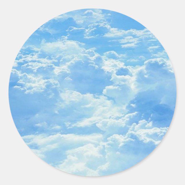 Sticker Rond Nuages (Devant)