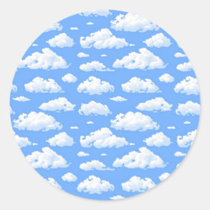 Sticker Rond Nuages
