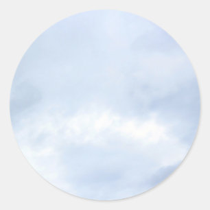 Sticker Rond Nuages blancs moelleux
