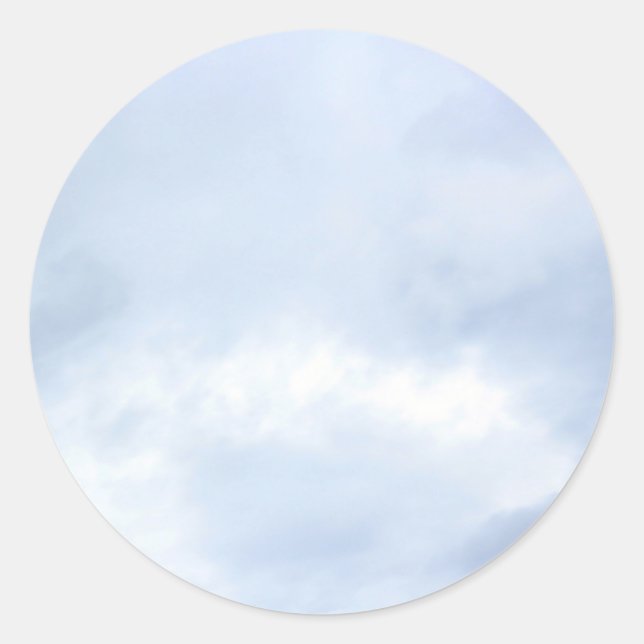 Sticker Rond Nuages blancs moelleux (Devant)