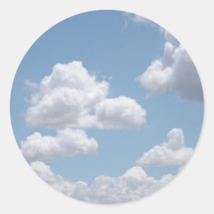 Sticker Rond Nuages de contes de fées