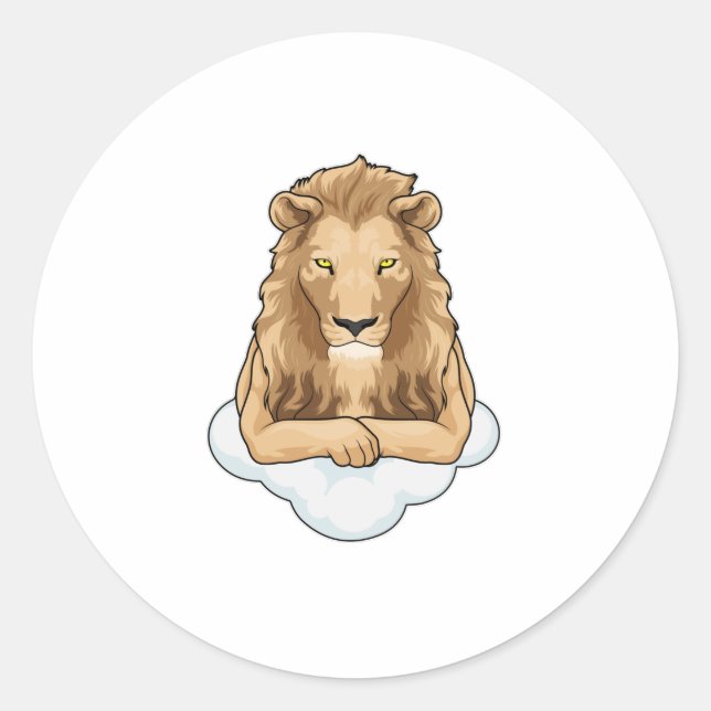 Sticker Rond Nuages de Lion (Devant)