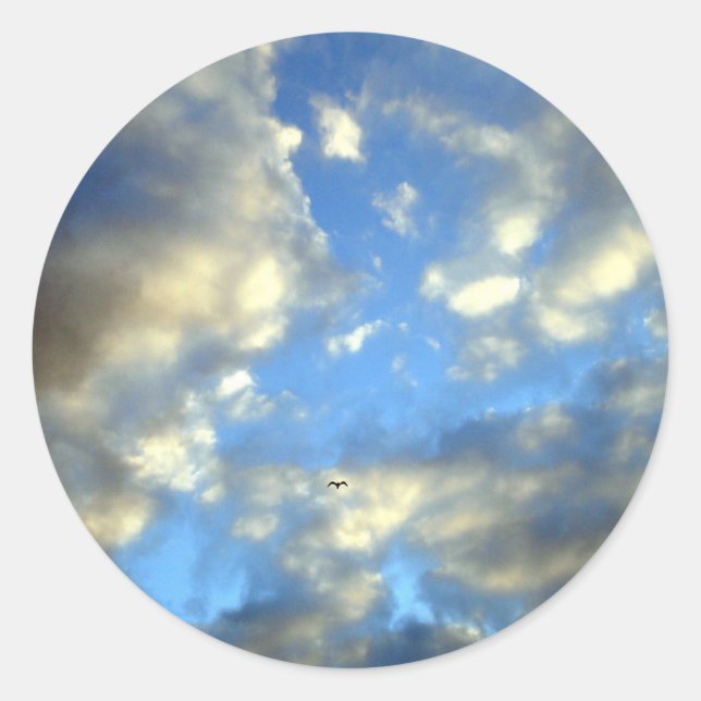 Sticker Rond Nuages de tempête (Devant)
