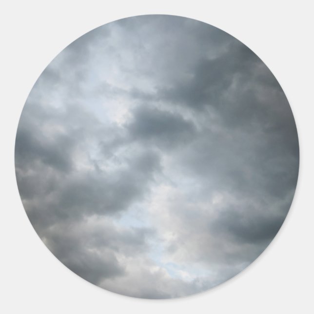 Sticker Rond Nuages de tempête en panne (Devant)