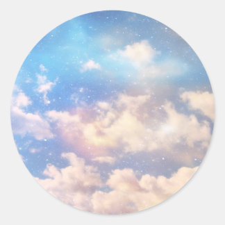 Sticker Rond Nuages d'Imaginaire clair