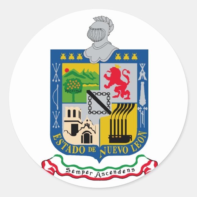Sticker Rond Nuevo Leon, Mexique (Devant)