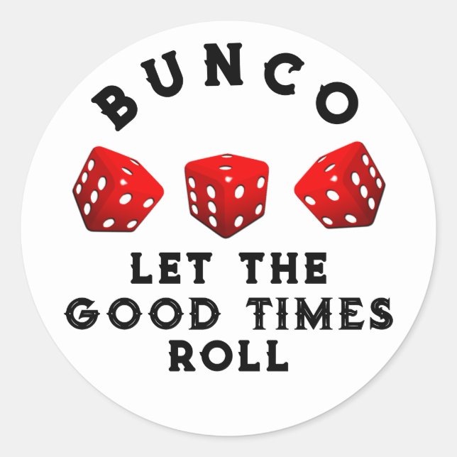 Sticker Rond Nuit de jeu Bunco (Devant)