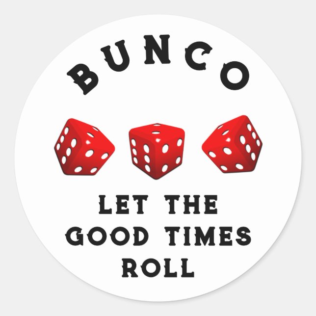 Sticker Rond Nuit de jeu Bunco (Devant)
