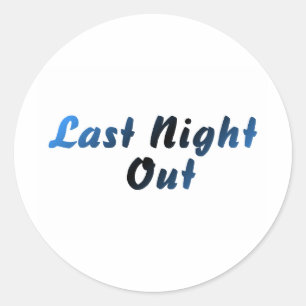 Sticker Rond Nuit dernière (bleu)