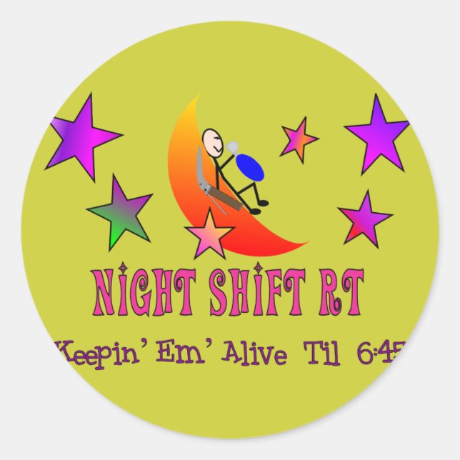 Sticker Rond Nuit Shift RT MOON Stick Man (Devant)