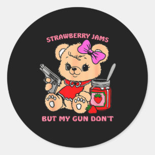 Sticker Rond Nuits de strawberry mais mon pistolet n'est pas ou