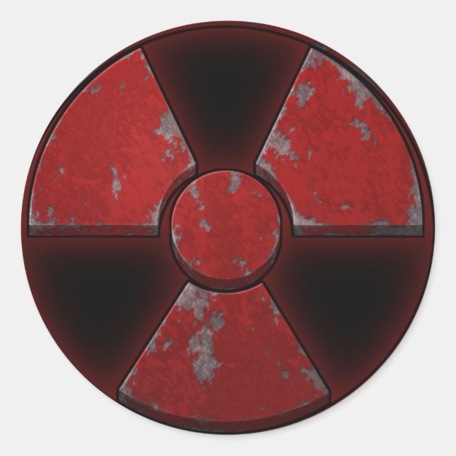 Sticker Rond Nuke rouge (Devant)