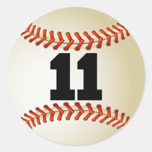 Sticker Rond Numéro 11 Baseball