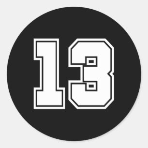 Sticker Rond Numéro 13 No Thirn 13 Joueur sportif