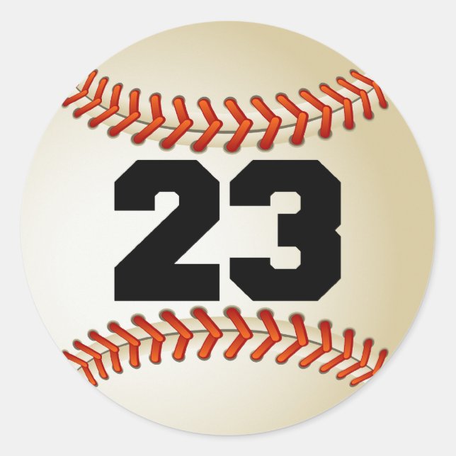 Sticker Rond Numéro 23 Baseball (Devant)