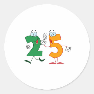 Sticker Rond Numéro 25