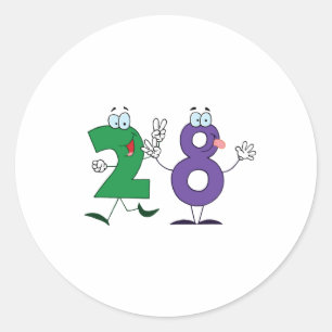 Sticker Rond Numéro 28