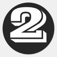 Numéro 2 Deux chiffres Vineta par Janz Black